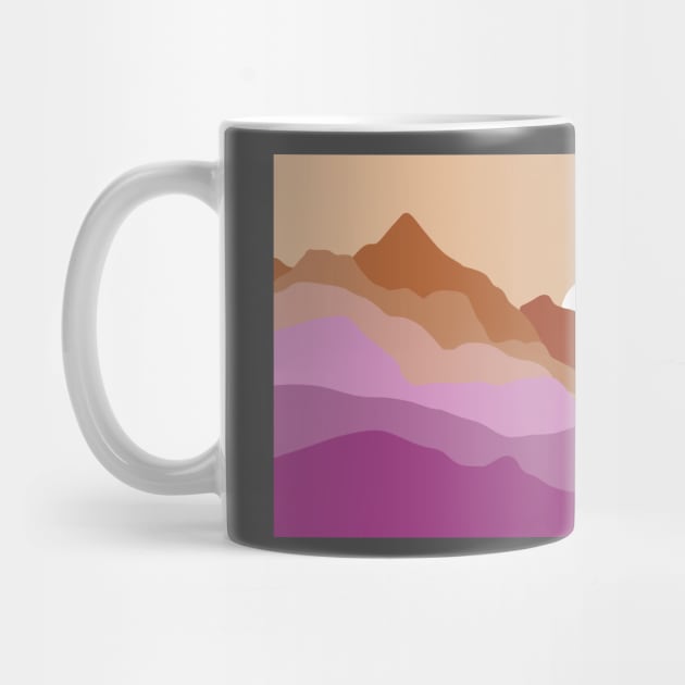 Lesbian Pride Flag Nature Landscape by gray-cat